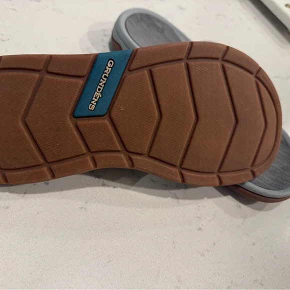 Stylish Gray and Brown Men's Sandals - Picture 3 of 3